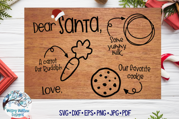 Christmas Eve Santa Tray Graphics for Crafts