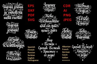 Christmas Multilingual Graphics for Festive Crafts