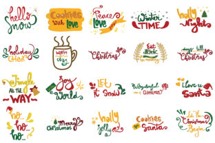 Christmas Quotes Set Graphics for Holiday Crafts
