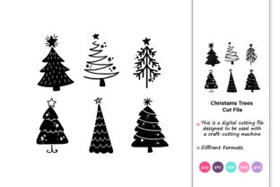 Christmas Trees Merry Christmas Graphics for Crafts