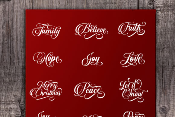 Christmas Word Art Collection for Graphics and Crafts