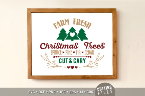 Farm Fresh Christmas Trees - Sign for Graphics and Crafts