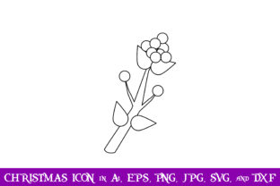 Holly Berries Christmas Icon: Graphics for Editorial Use