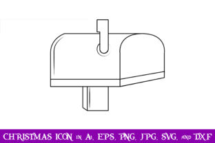 Mail Box Christmas Icon: A Festive Graphics Asset