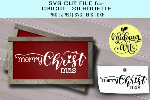 Merry Christmas Sign: A Festive Graphics Asset for Crafts