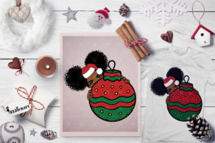 Peek a Boo, Peeking Afro Girl Christmas: A Festive Graphic for Local Crafts