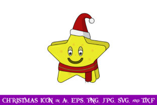 Santa Star Christmas Icon: Graphics for Crafters